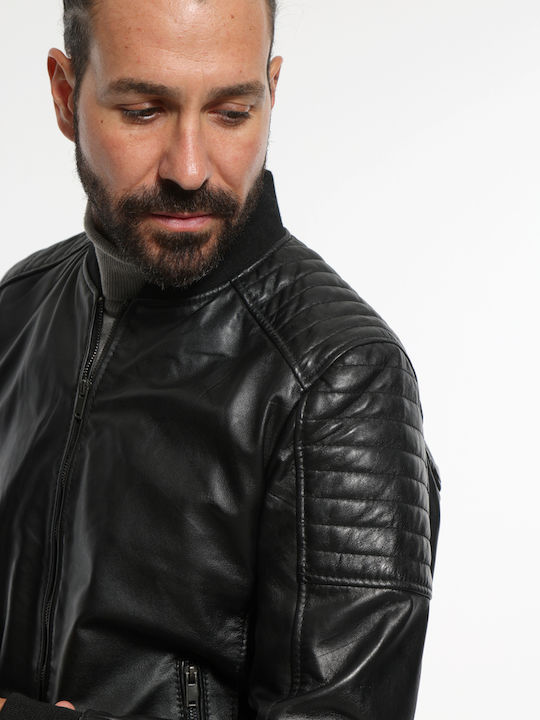 Newton Leather Leather Jacket BLACK