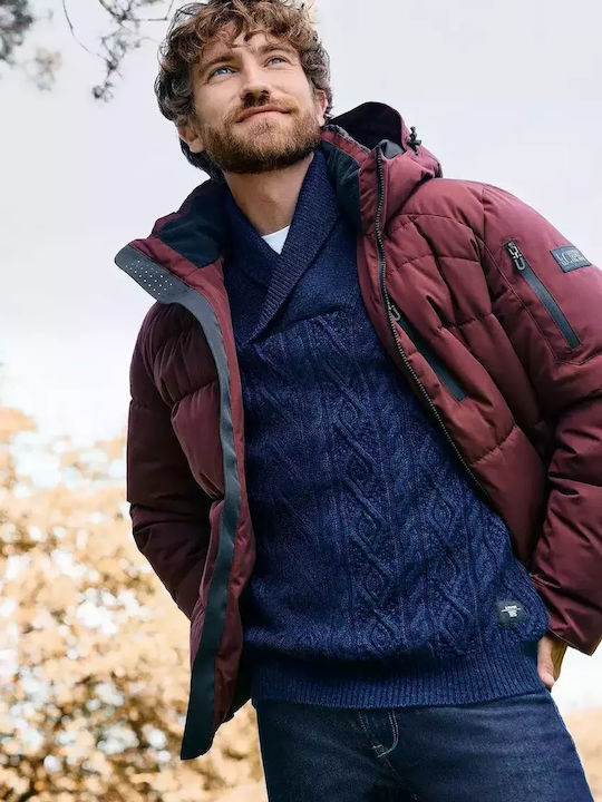 Red Label 3 in 1 Winter Jacket Puffer Waterproof Burgundy