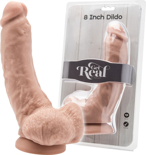 ToyJoy Get Real Dildo with Balls Dildo mit Hoden und Saugnapf Flesh 20cm