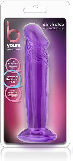 B Yours Sweet N' Small Glass Dildo With Suction Cup Purple 17cm