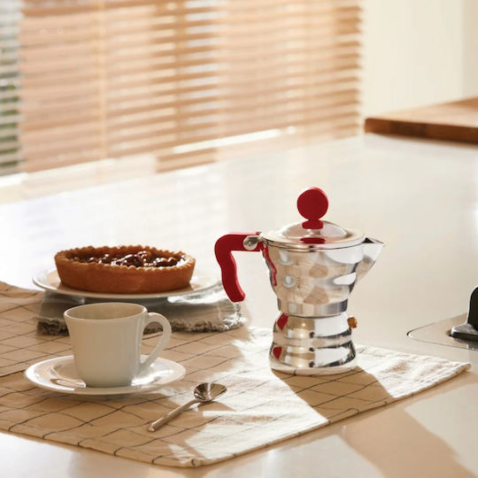 Alessi Moka Stovetop Espresso Pot for Red