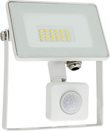 Elmark Waterproof LED Floodlight 20W Natural White 4000K with Motion Sensor IP65