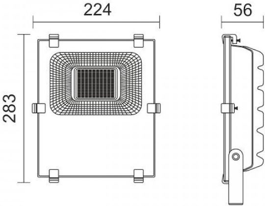 Spot Light Στεγανός Προβολέας LED 50W Ψυχρό Λευκό 6000K IP65