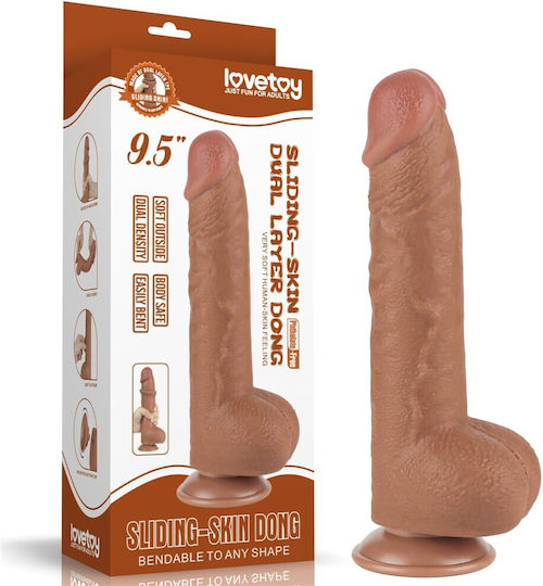 Dildo Sliding Skin 9.5 Brown (έως 18 Δόσεις)