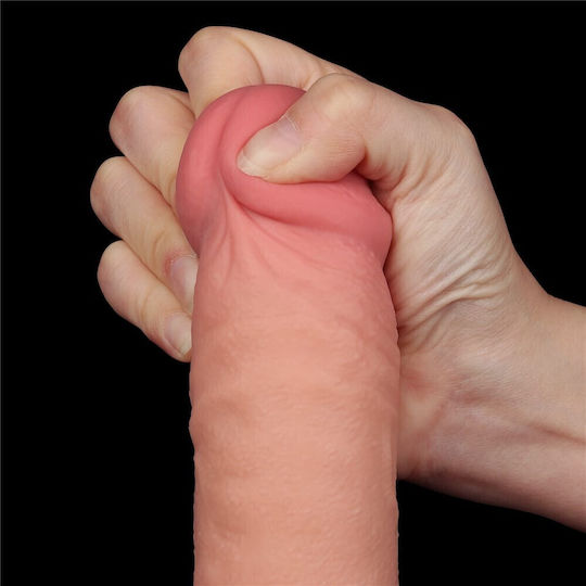 Lovetoy Dildo με Βεντούζα Flesh 24cm