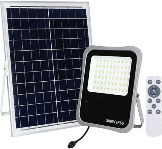 Lucas Στεγανός Ηλιακός Προβολέας LED 300W Ψυχρό Λευκό 6400K με Τηλεχειριστήριο IP66