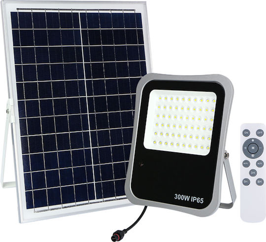 Lucas Waterproof Solar LED Floodlight 300W Cold White 6400K with Remote Control IP66