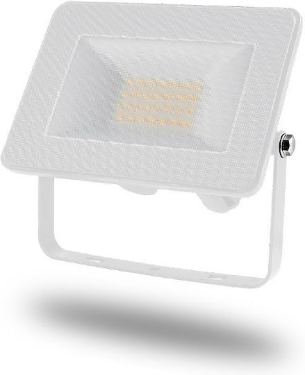 Lucas Στεγανός Προβολέας LED 20W Φυσικό Λευκό 4000K IP66