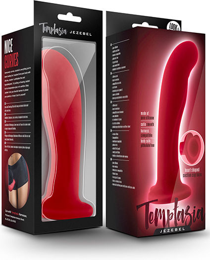 Blush Temptasia Jezebel Dildo με Βεντούζα Κόκκινο 15cm