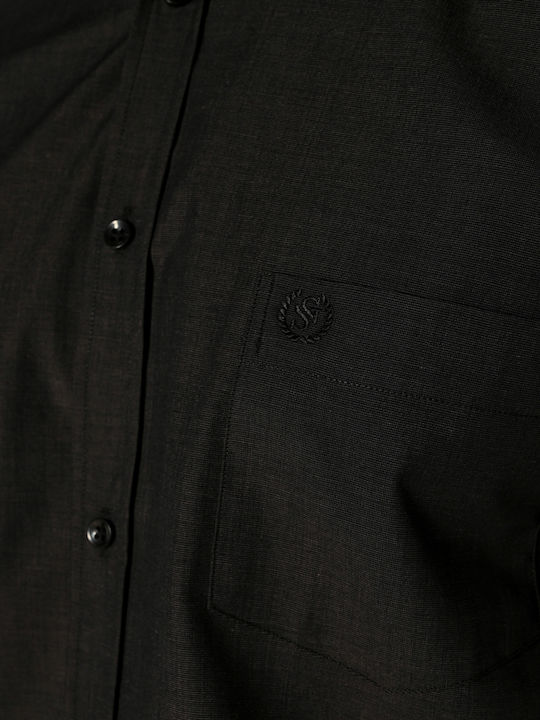 Long-sleeved Cotton Shirt Anthracite