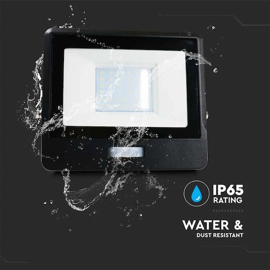 V-TAC Αδιάβροχος LED Προβολέας 30W Студено бяло 6400К IP65