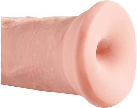 King Cock Triple Density Реалистично дилдо Със смукателна чашка Светлина 28см