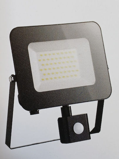 Fos me LED Floodlight 30W Natural White 4000K with Motion Sensor