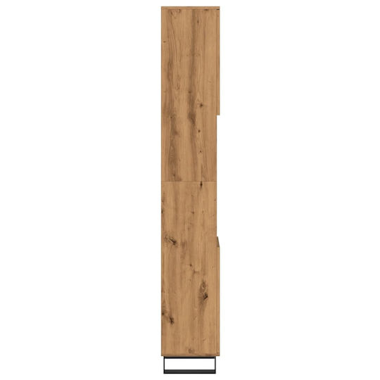 vidaXL Wall Hung Cabinet Bathroom Column Cabinet L30xD30xH190cm Oak