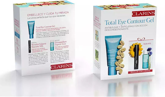 Clarins Total Eye Contour Σετ Περιποίησης με Make up Remover , Mascara & Κρέμα Ματιών 3τμχ