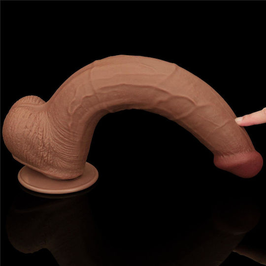 Lovetoy Sliding Дилдо Със смукателна чашка Телесен 34см