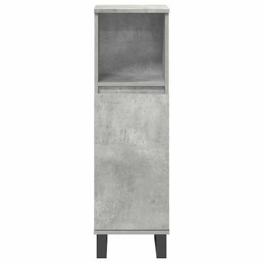 vidaXL Waschtisch mit Waschbecken L30xB60xH33cm Grey Concrete