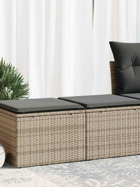 Zweisitziges Sofa Außenbereich Rattan mit Kissen 55x55x37cm