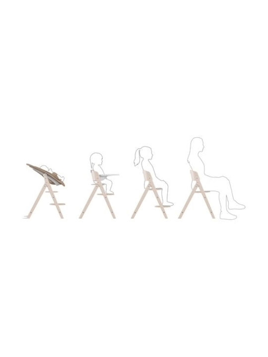 Cybex Click & Fold Klappbarer Baby Hochstuhl 3 in 1 mit Höhenverstellbar Herstellerfarbe Weiß