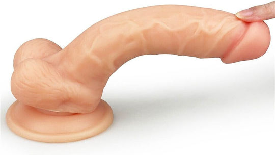 Lovetoy Ultra Soft Dude Ρεαλιστικό Dildo με Όρχεις και Βεντούζα Flesh 22cm