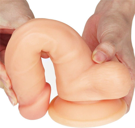 Lovetoy Ultra Soft Dude Ρεαλιστικό Dildo με Όρχεις και Βεντούζα Flesh 22cm
