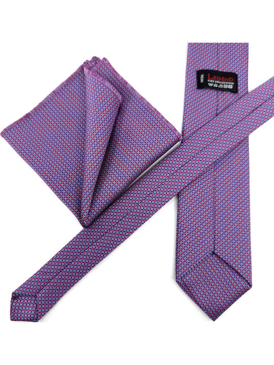 Legend Accessories Herren Krawatten Set Gedruckt in Rosa Farbe
