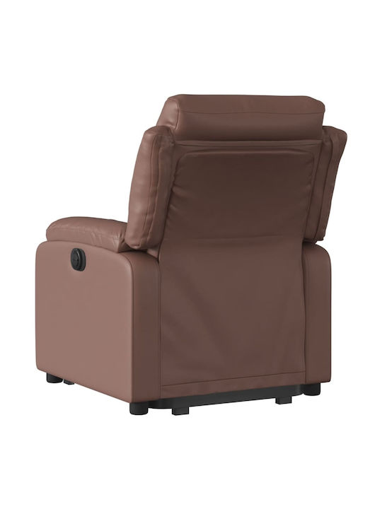 Relax Armchair with Footstool from Leatherette Coffee 75x92.5x100cm