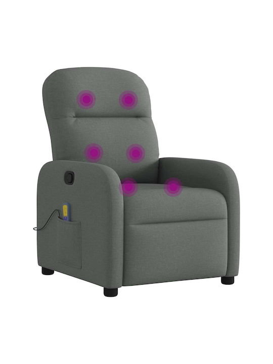 Dunkel Relaxsessel Friseurwaschbecken mit Fußhocker Dark Grey 66x88x95cm