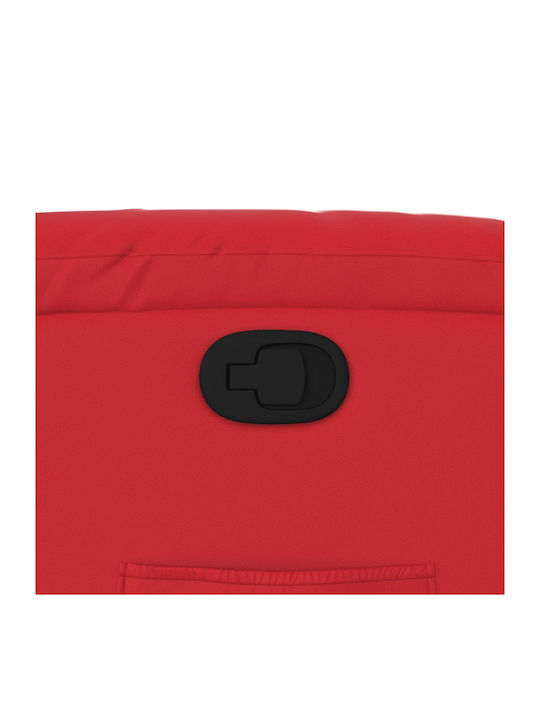 Sessel mit Fußhocker aus Kunstleder Red 77x95x99cm