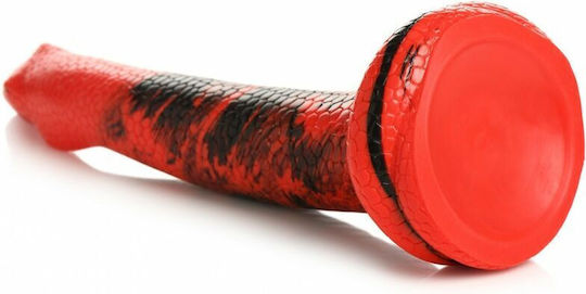 XR Glass Dildo With Suction Cup Red 36cm