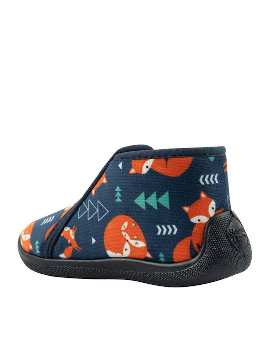 Kinderhausschuhe Stiefel Blau