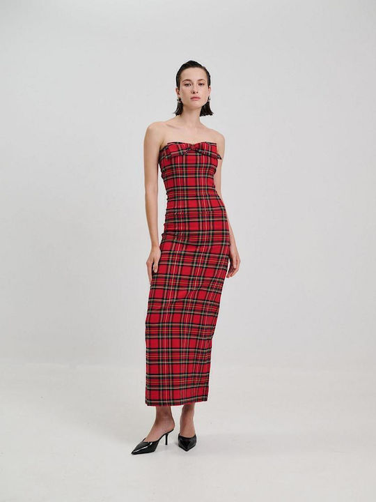 Sommer Maxi Abendkleid Trägerlos Rote