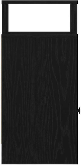 Nachttisch Schwarz 25x31x66cm