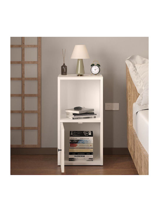 Bedside Table Vito Wooden White 34x30x66.4cm GP041-0088 1