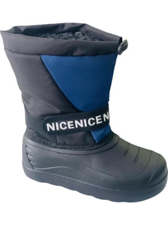 Cizme de cauciuc pentru copii cu captuseala interna Negre