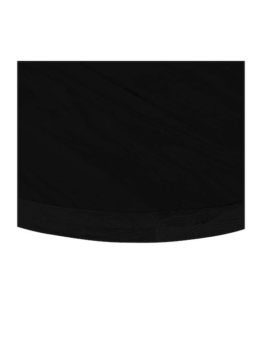 Плот Тъмнокафяв 80x40x4 см Дъб Овален