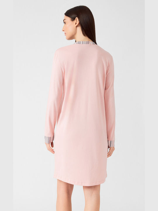 Minerva Winter Cotton Women's Nightdress Rose