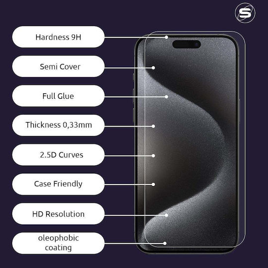 Hardy Glass Sonique Premium Series HD 9H Compatible with Xiaomi Redmi 14C 4G