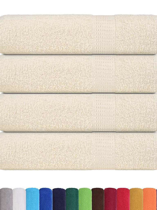 vidaXL Bath Towel 100x150cm. Cream