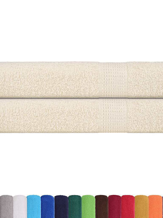 vidaXL Bath Towel 100x200cm. Cream