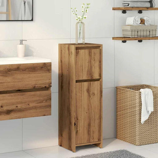 vidaXL Cabinet de baie L30xA30xÎ95cm Stejar