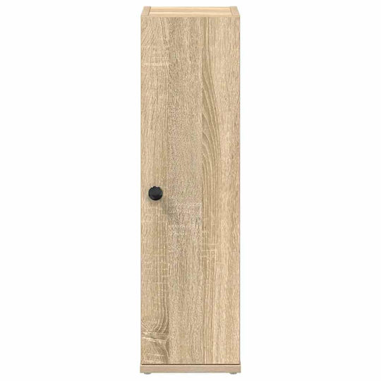 vidaXL Wall Hung Cabinet Bathroom Column Cabinet L20.5xD22xH72cm Oak