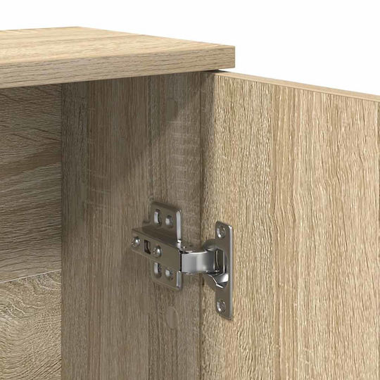 vidaXL Badezimmersäule Wandhängeschrank H39xB22xH90cm Eiche