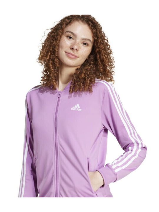 Essentials 3-Stripes Σετ Φόρμας Λιλα