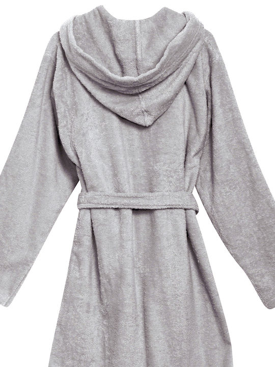 Das Home Casual Hooded Bathrobe Grey 430gr/m²