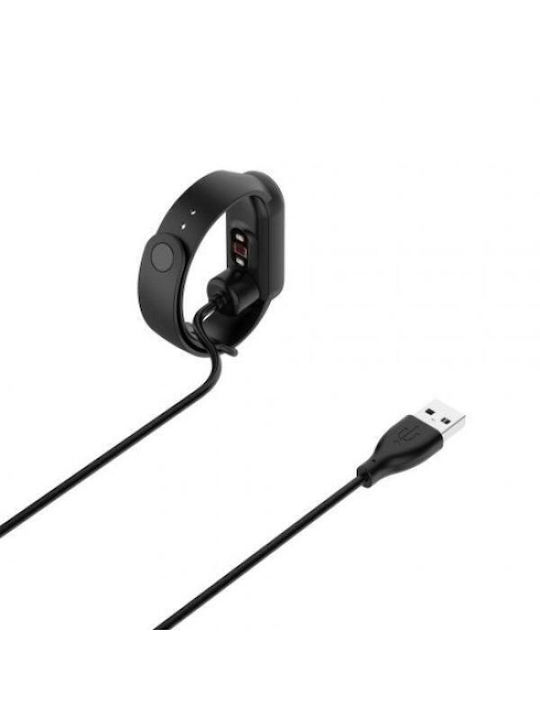 Usb Charging Cable Φορτιστής για Mi Band 5, Mi Band 6, Mi Band 7, Amazfit Band 5 Μαύρος