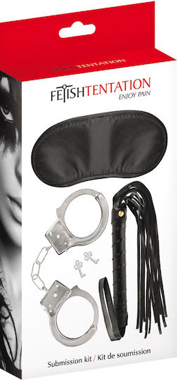 Fetish Tentation Kit BDSM în Culoare Negru 3buc