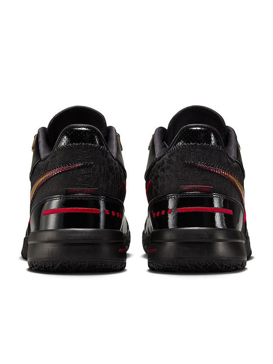 LeBron NXXT Genisus Low Basketball Shoes Black / Metallic Gold / University Red