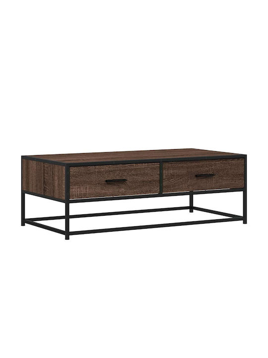 Rectangular Coffee Table Oak Wooden Brown Oak L100xW50xH35cm.