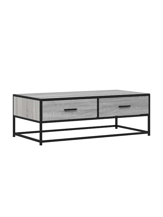 Rectangular Coffee Table Wooden Grey Sonoma L100xW50xH35cm.